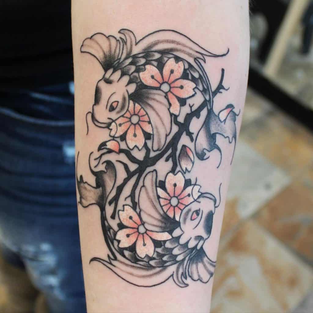 Floral Pisces Tattoo 2