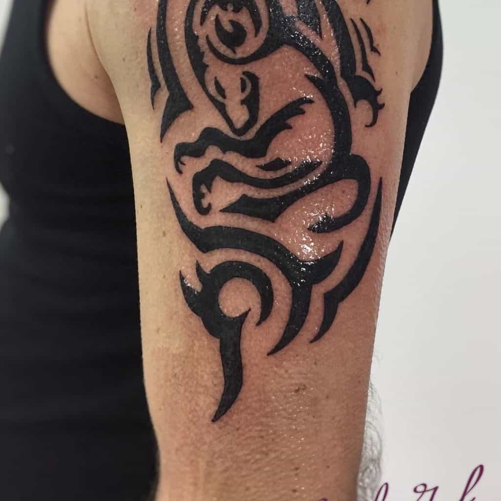 Tribal Capricorn Tattoo 2