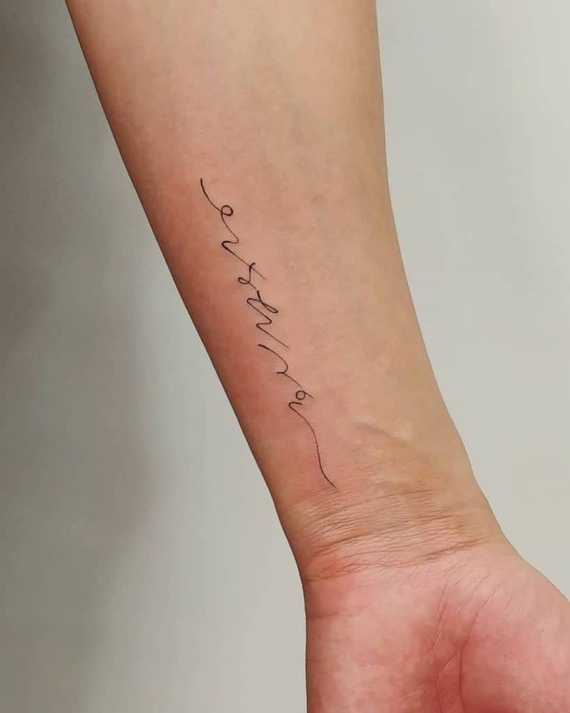 Handwriting Fine Line Tattoos 1