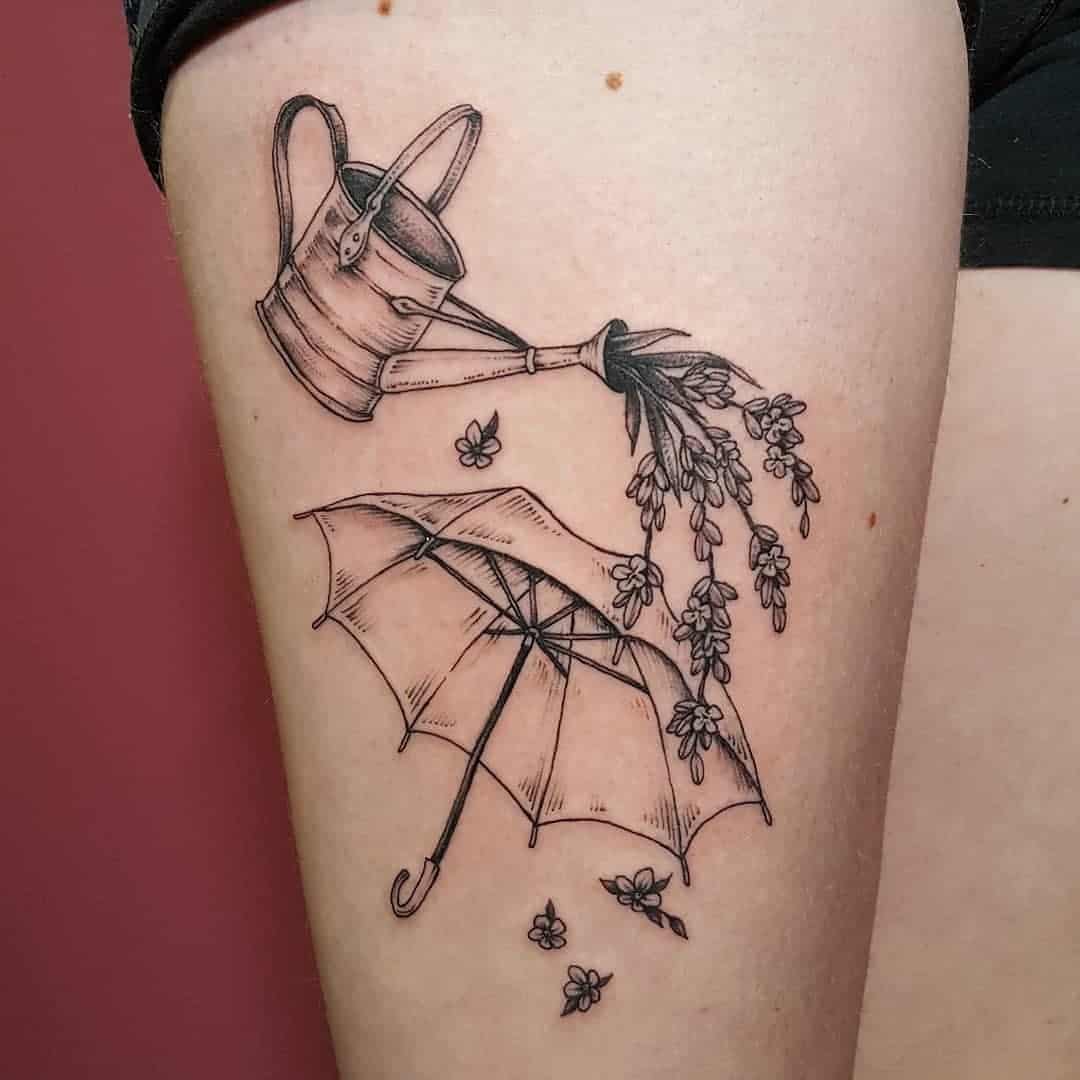 Lavender and Umbrella