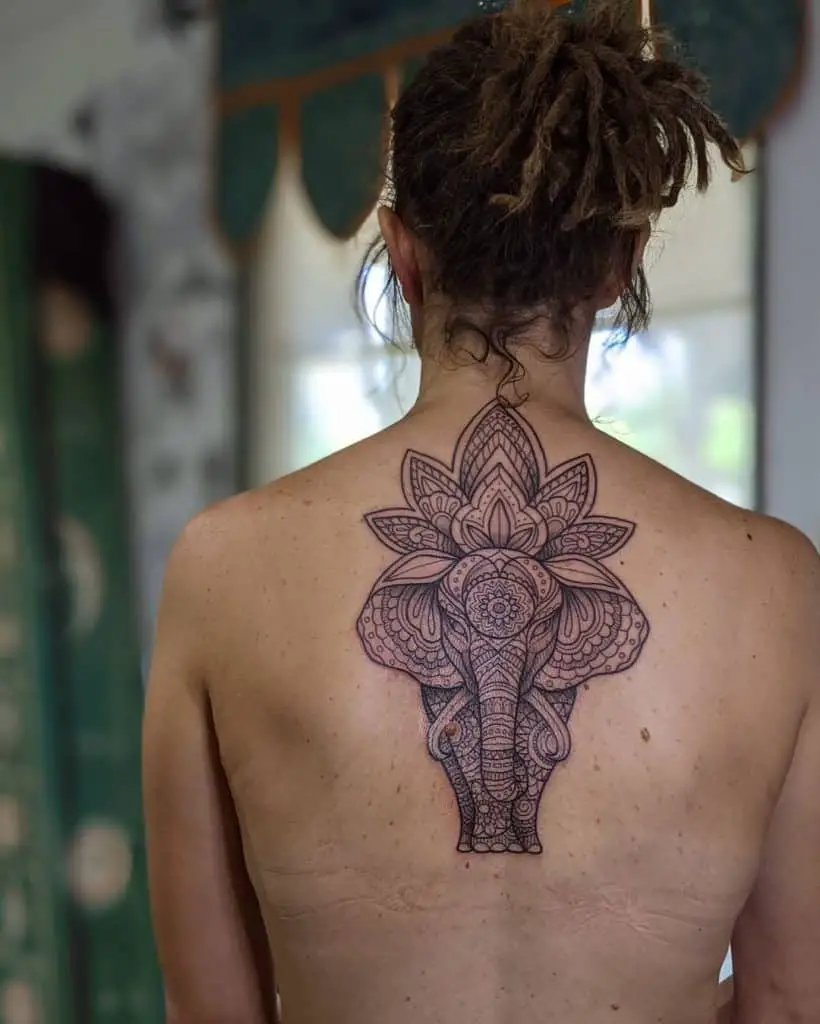 Mandala Elephant Tattoo Design
