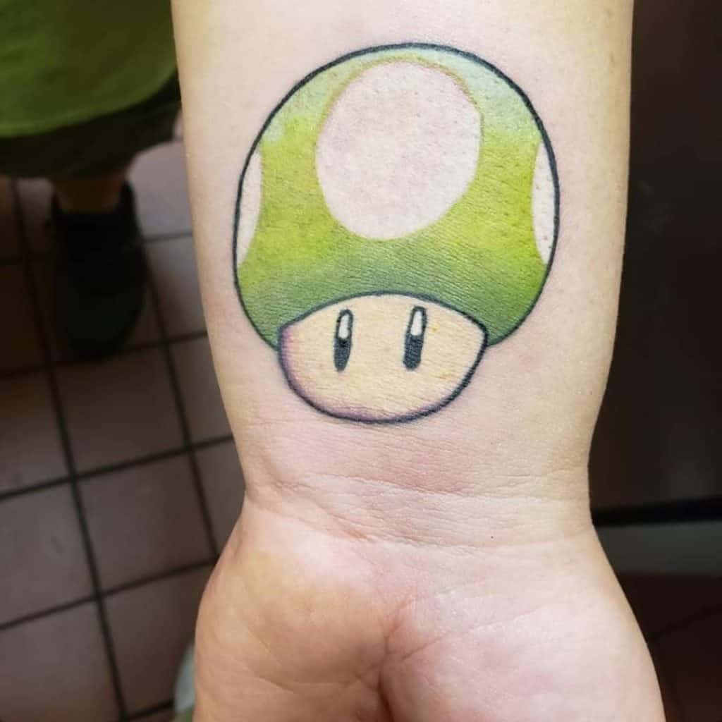 Mario Mushroom Tattoo Design 2