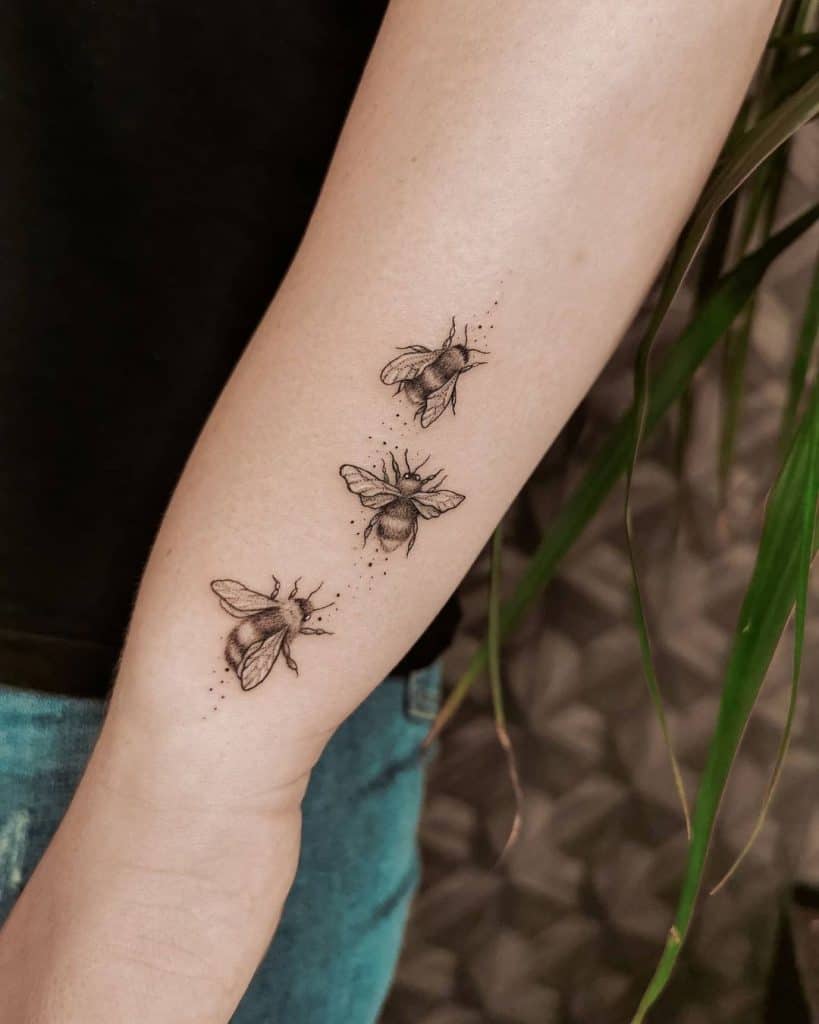 Bee family tattoo