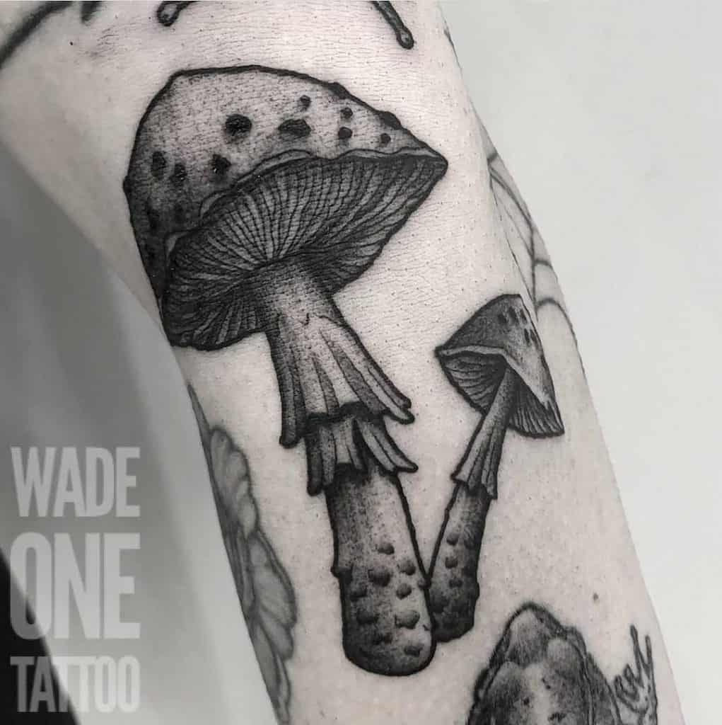 Mushroom Gill Tattoo Design 1