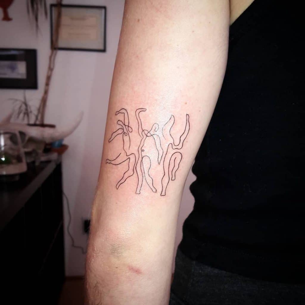 Picasso Inspired Fine Line Tattoos 3