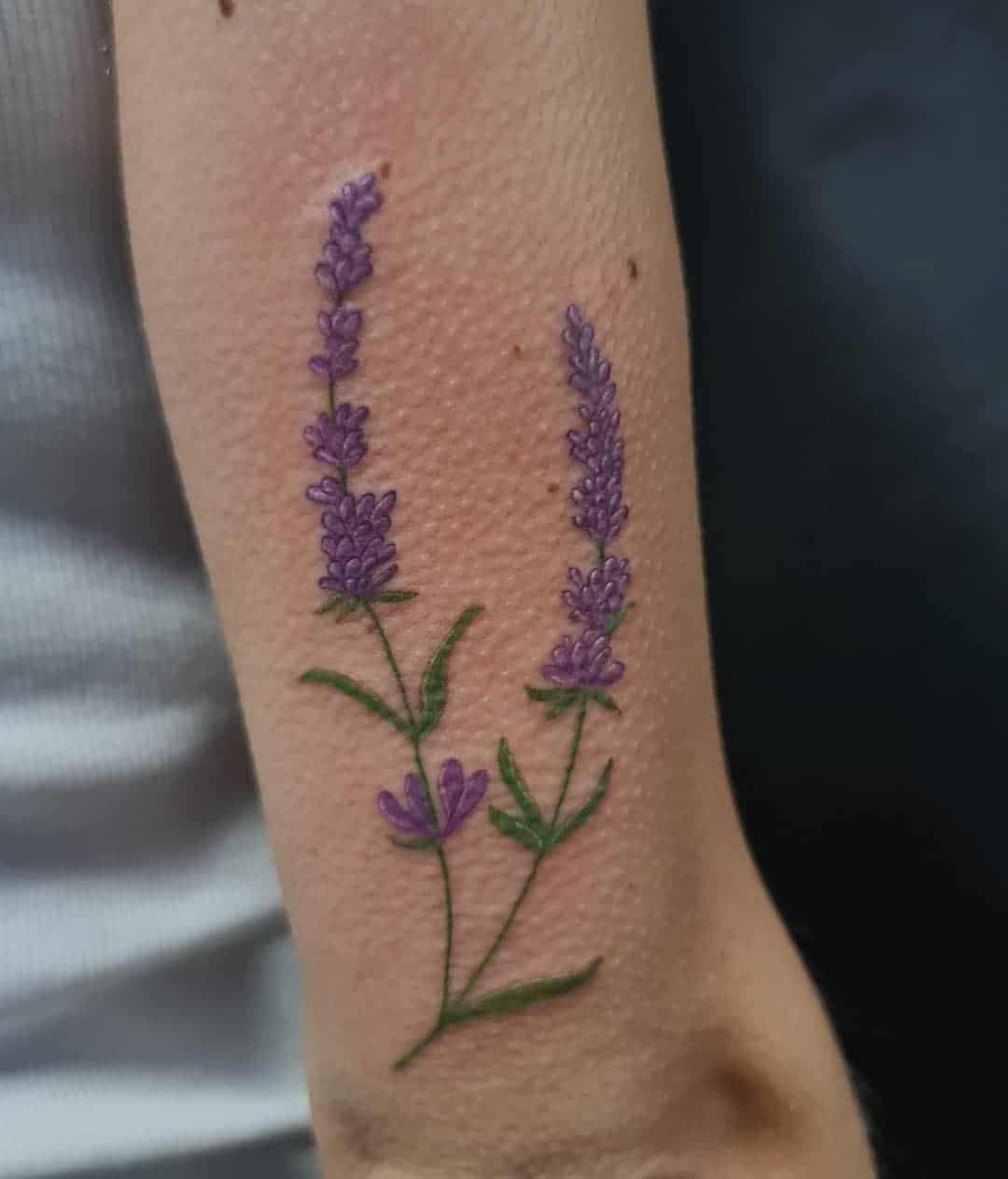 Realism lavender tattoo