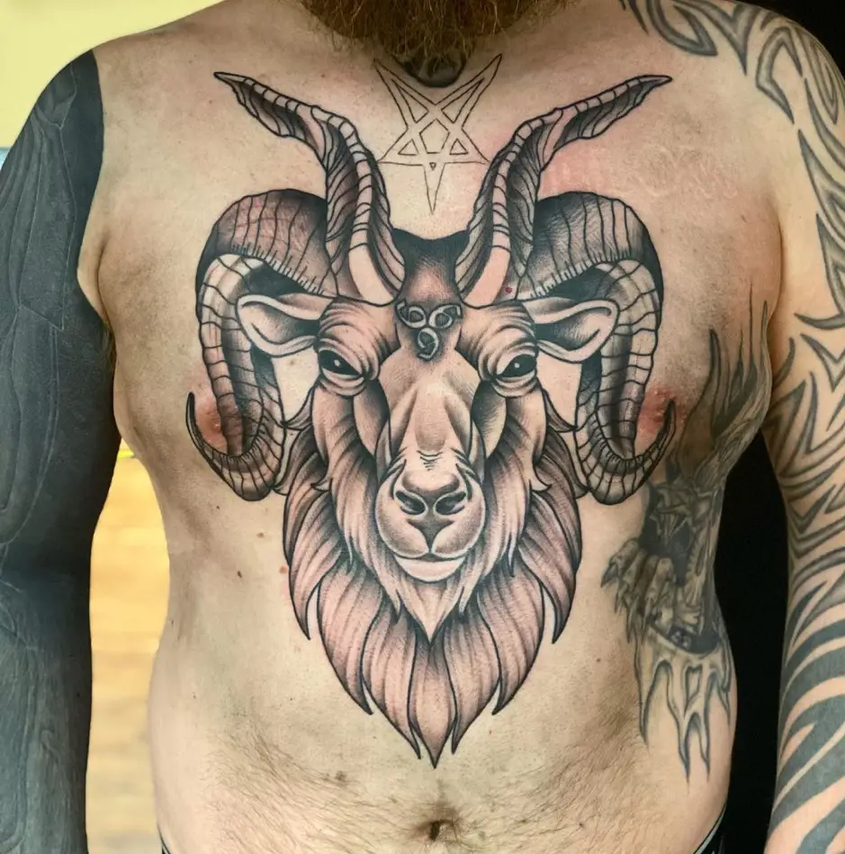 Satanic Capricorn Tattoo