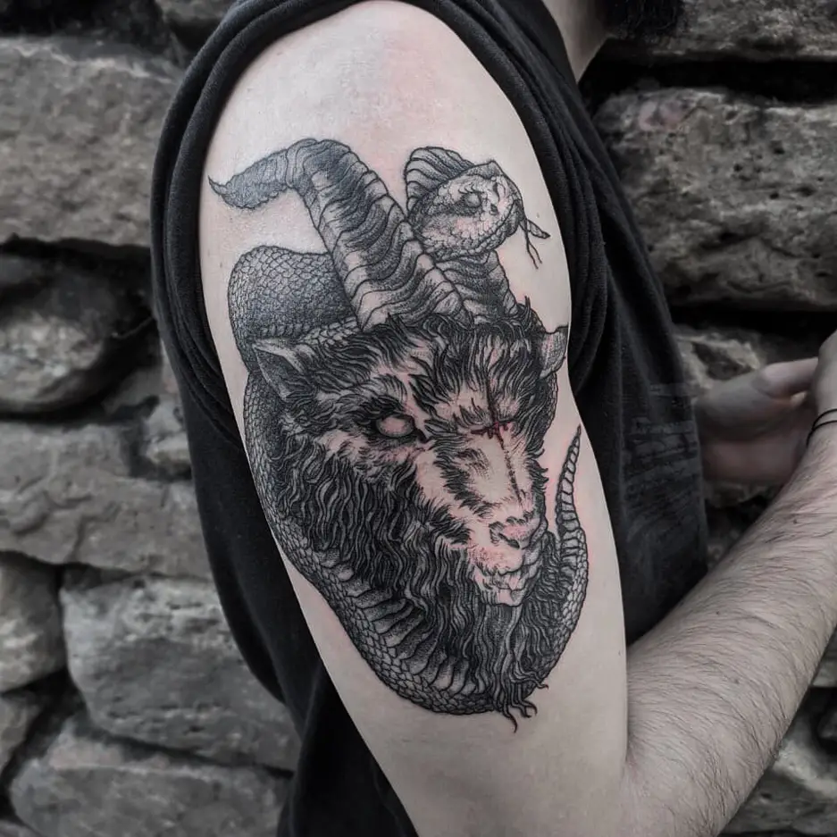 Satanic Tattoo Designs Shoulder Tattoo