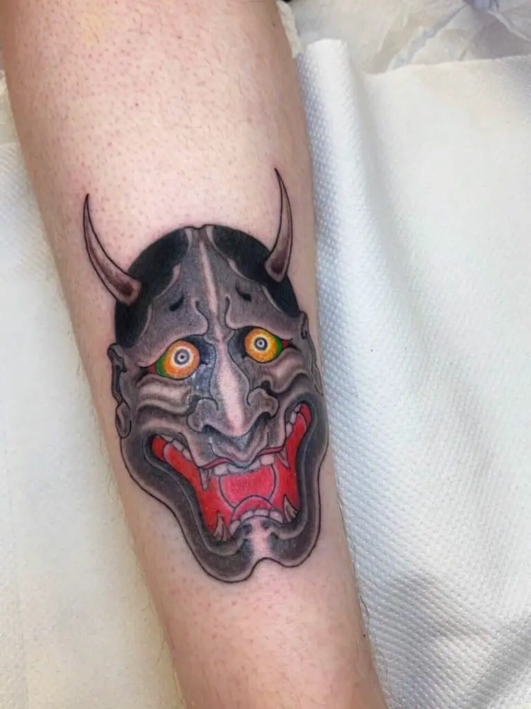 Scary Devil Inspired Small Tattoo