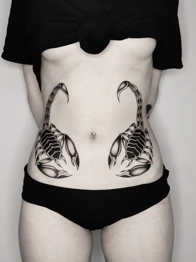 Scorpio Tattoos For Females 