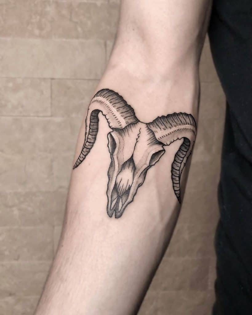 Skeleton Capricorn Tattoo 2