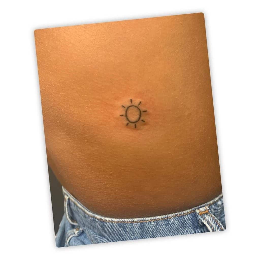 Small Tiny Sun Tattoo