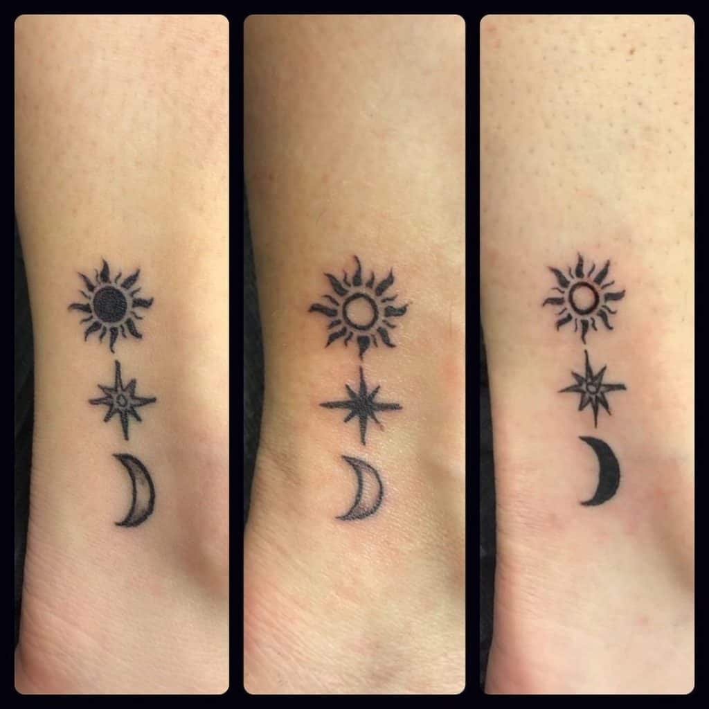 Sun Moon and Star Tattoo