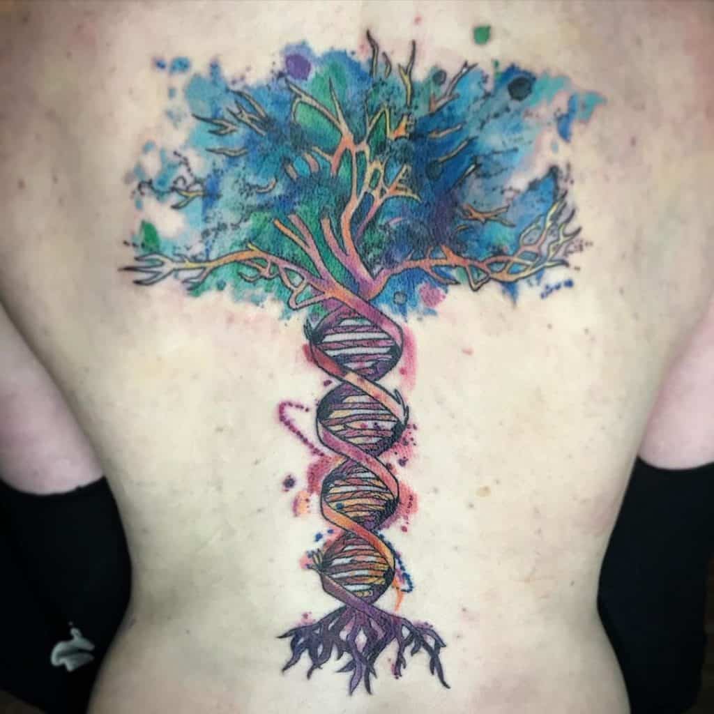 Tree Of Life Tattoo Symbol Over Back 