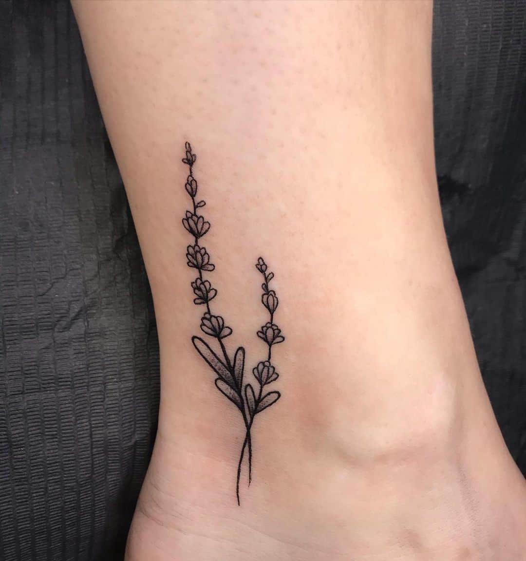 80+ Best Lavender Tattoo Design Ideas (and What They Mean) - Saved Tattoo
