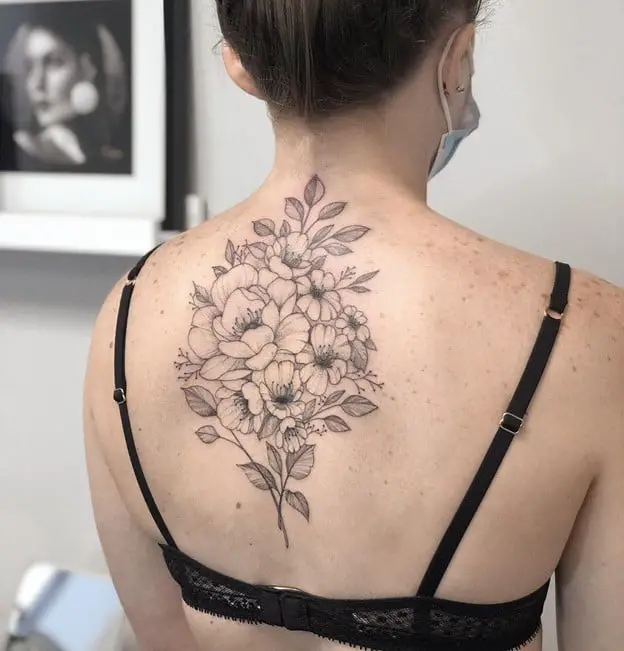 Learn 95+ about flower back tattoo unmissable - in.daotaonec