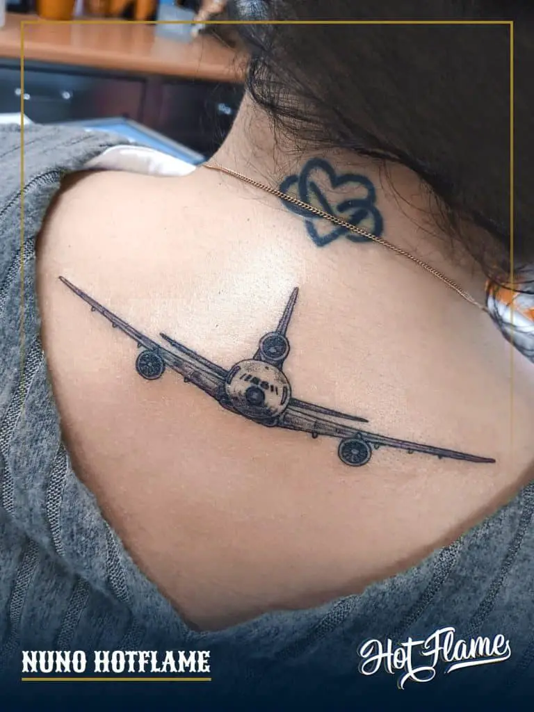 33 Best Airplane Tattoos Design Ideas (Forearm, Collarbone and Finger ) - Saved Tattoo