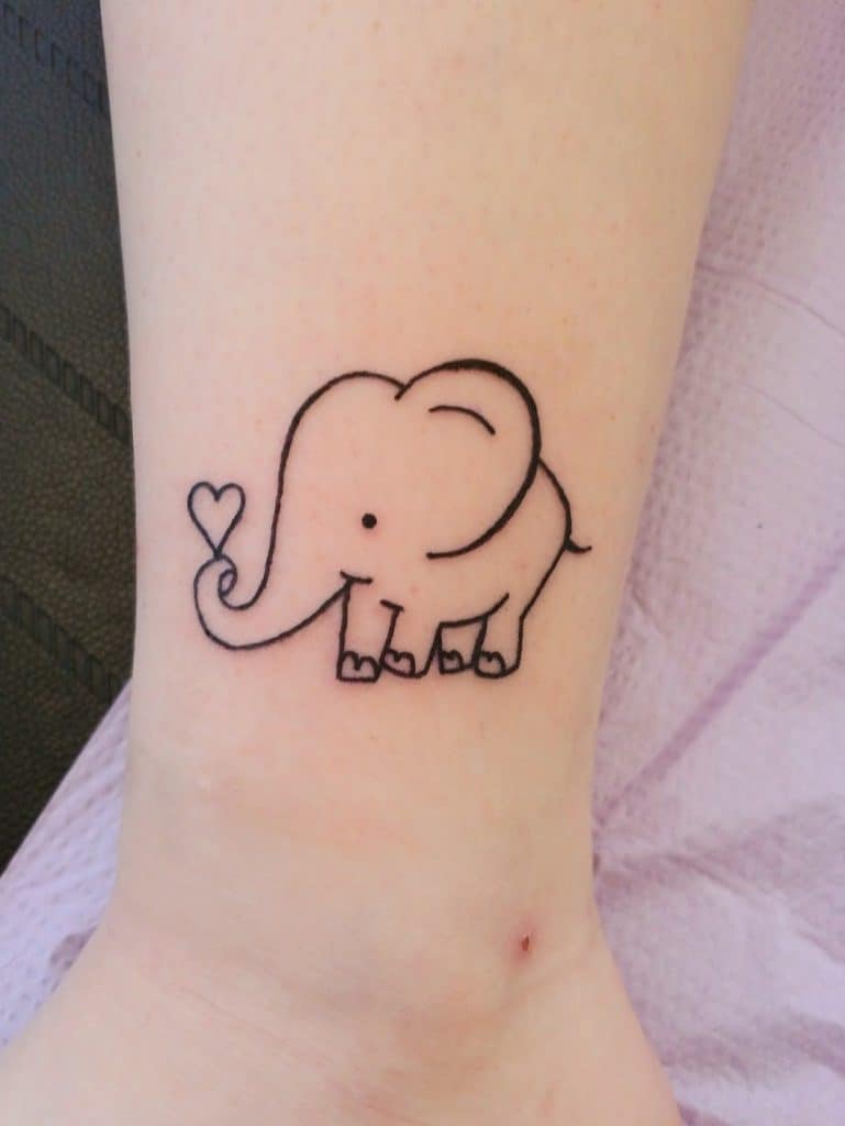Ankle Tattoos Elephant Idea