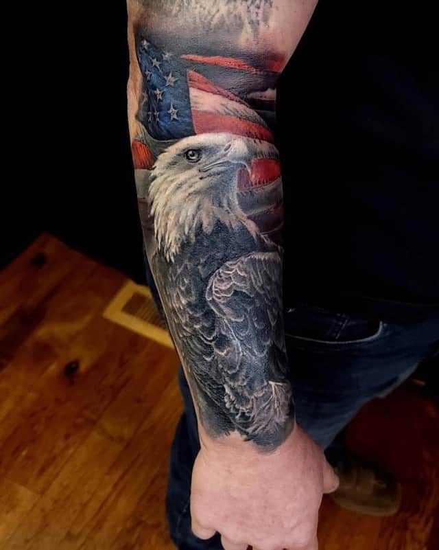 74 Magnificent Eagle Tattoos For Arm