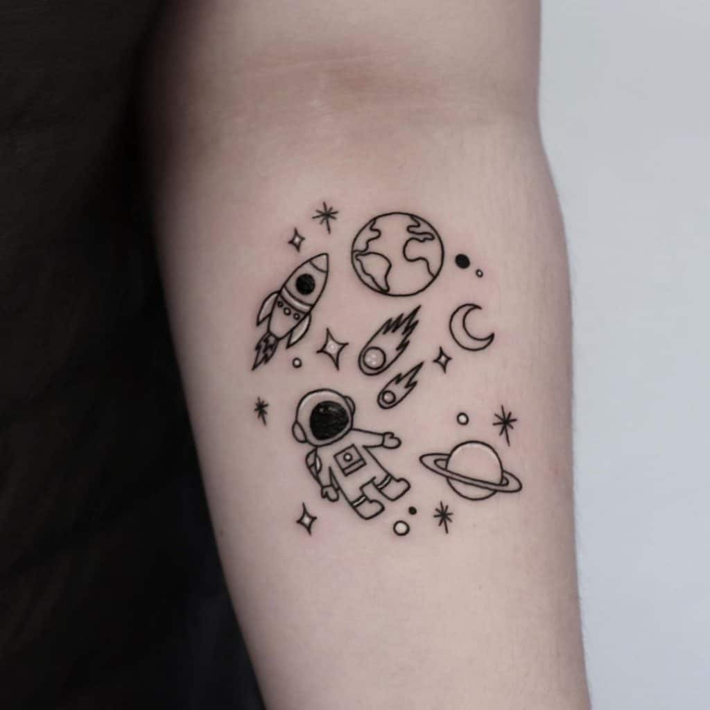 Black and white simple tattoos