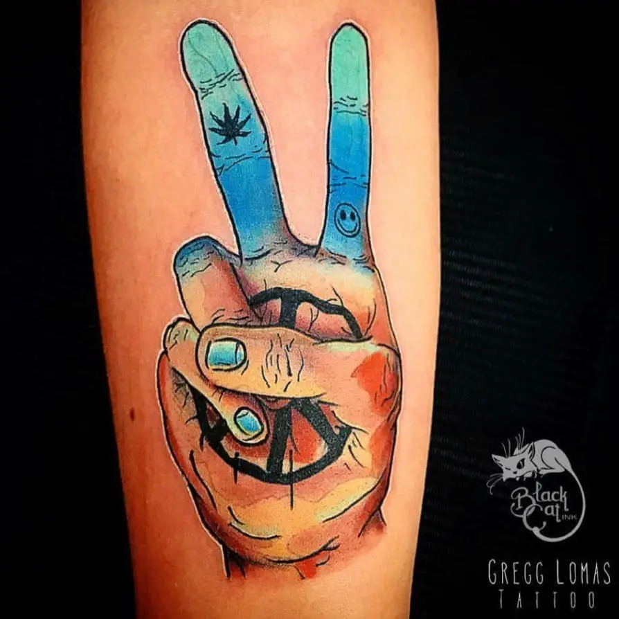 Peace Sign | Glitter Tattoo Stencil – Henna Caravan