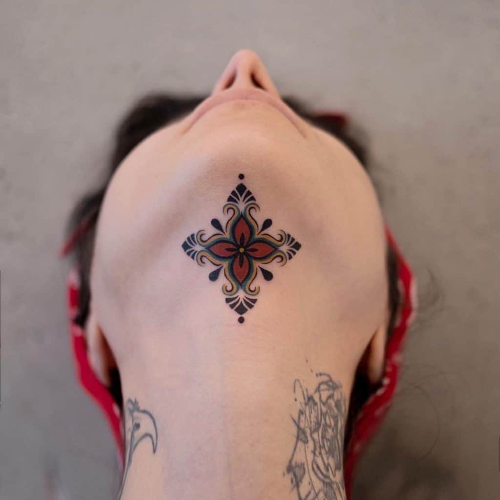 Women Cross neck tattoo 5