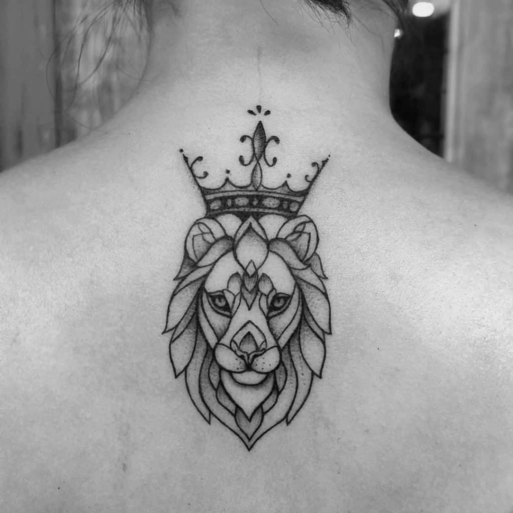 Women Crown neck tattoo 3