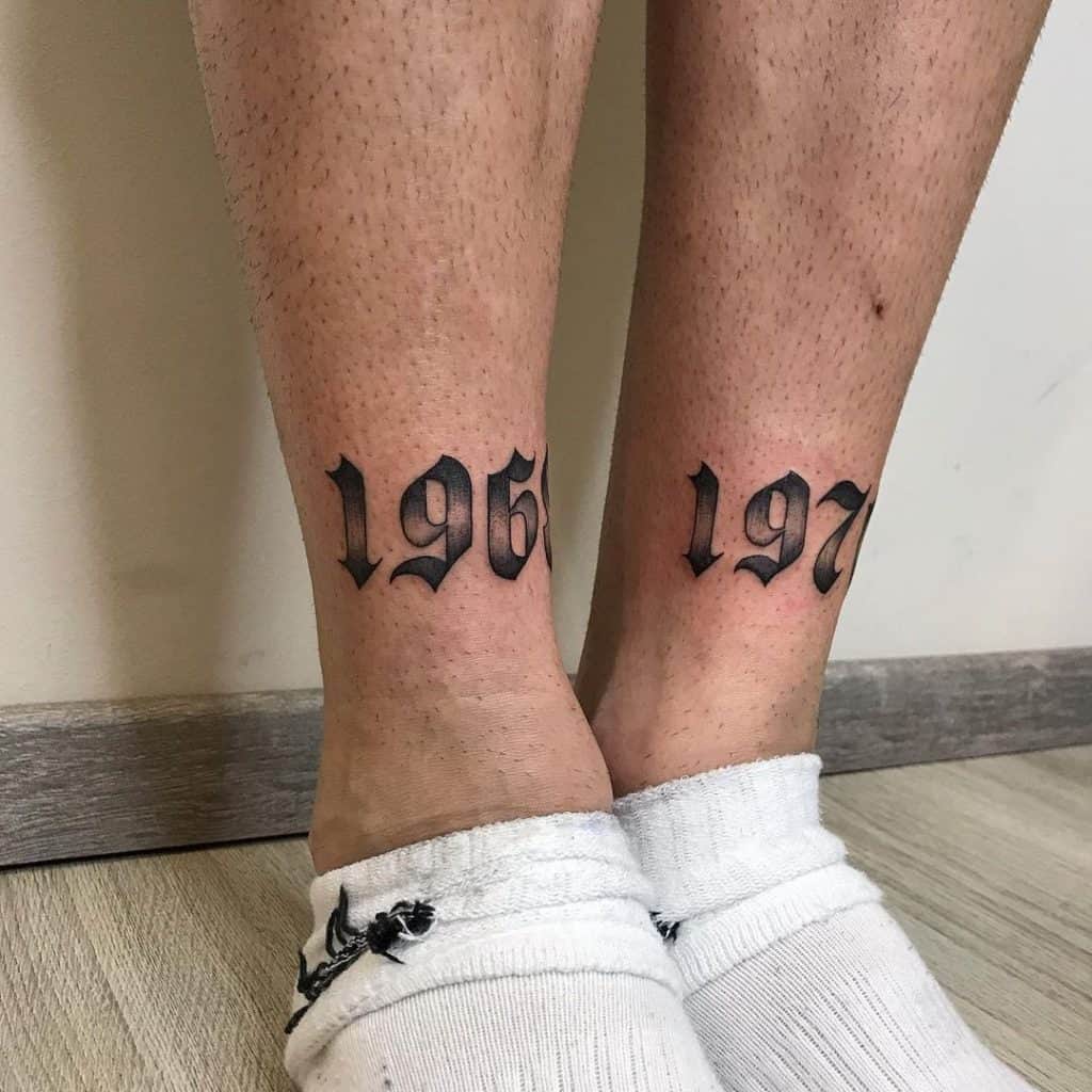 Date Tattoos in Black and White 1