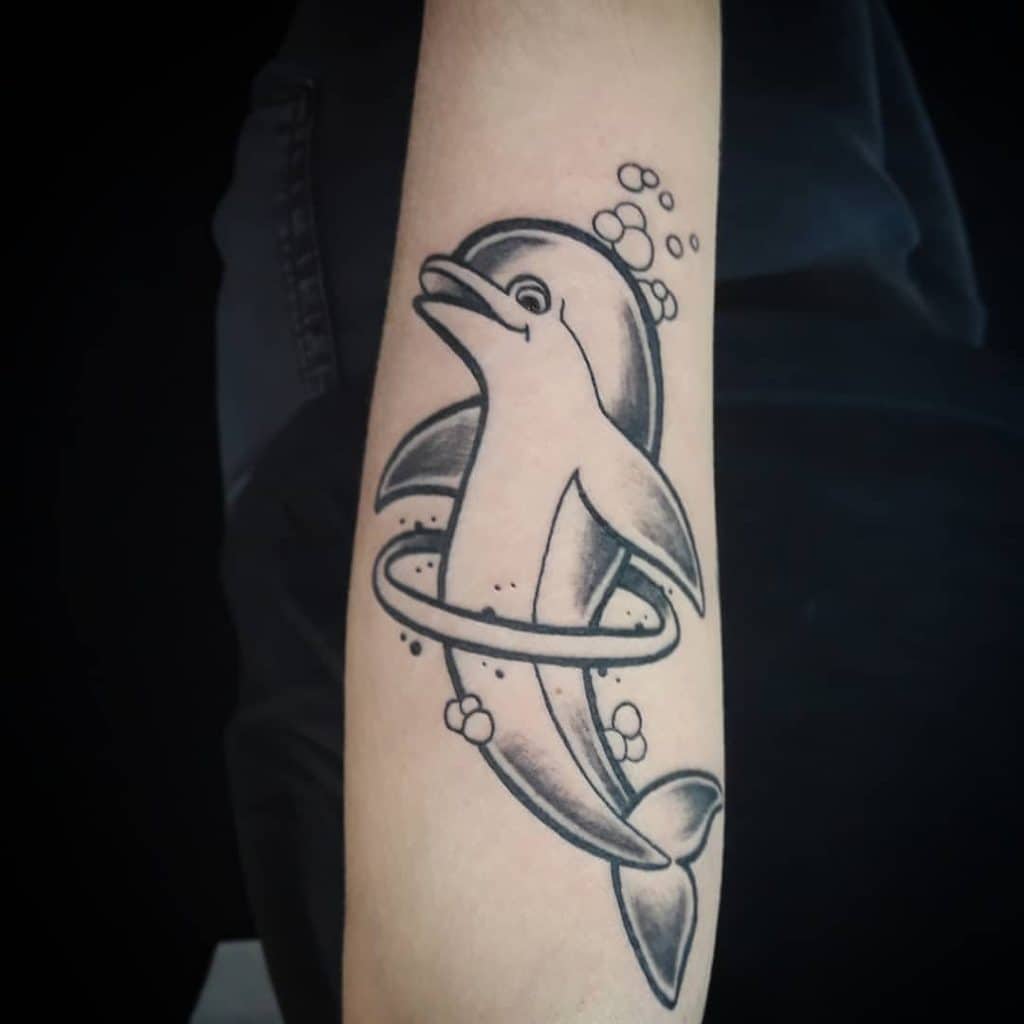 Dolphin Good Luck Tattoo 1