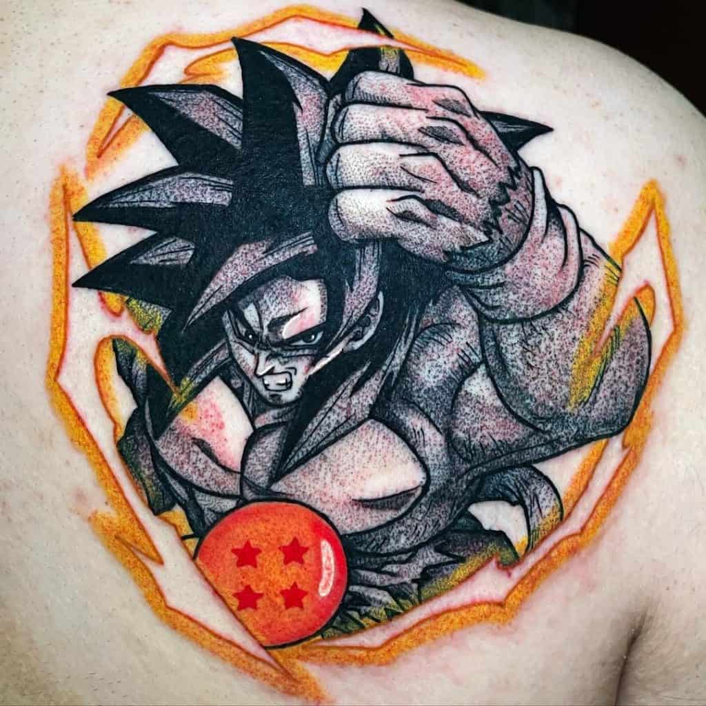 Dragon Ball Back Tattoo 4