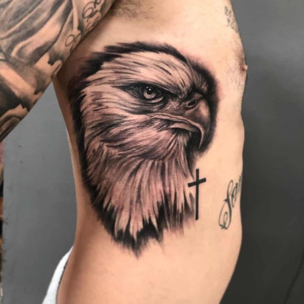 Eagle Tattoo Designs On Side Stomach 