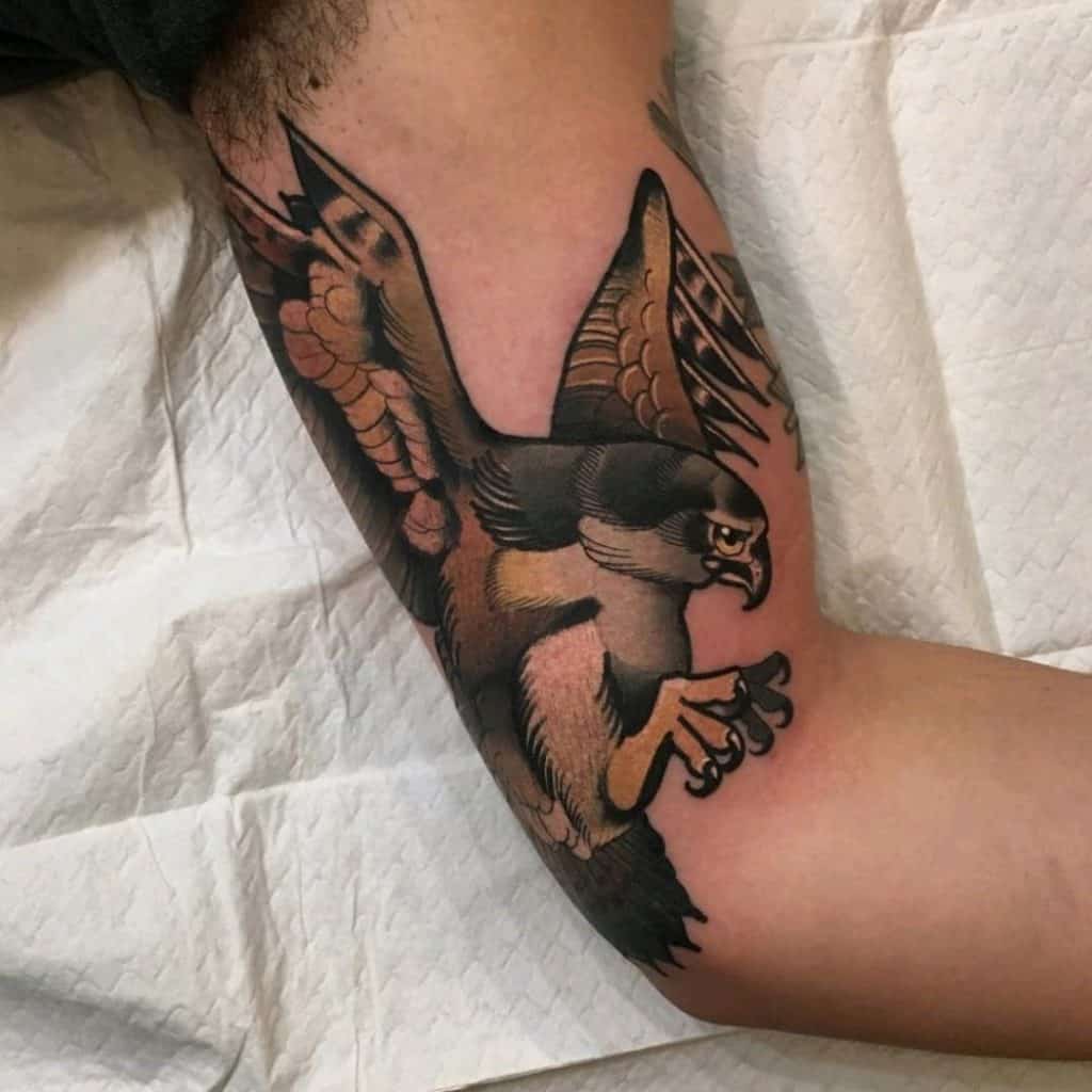 Eagle Tattoo On Arm Masculine Idea