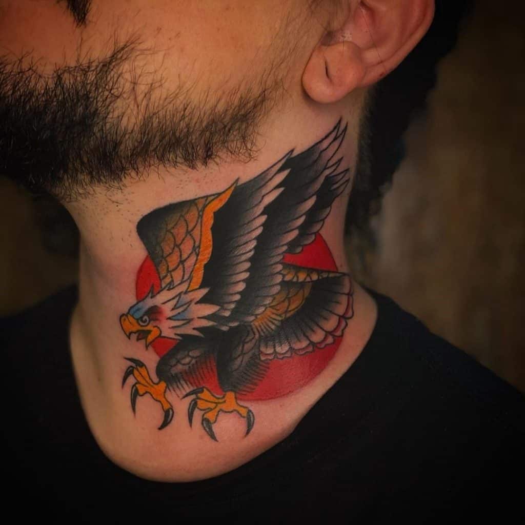 Details more than 74 eagle neck tattoos for men - thtantai2