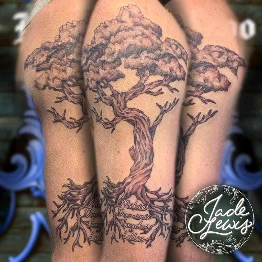 Family Tree Tattoo On Arm 2