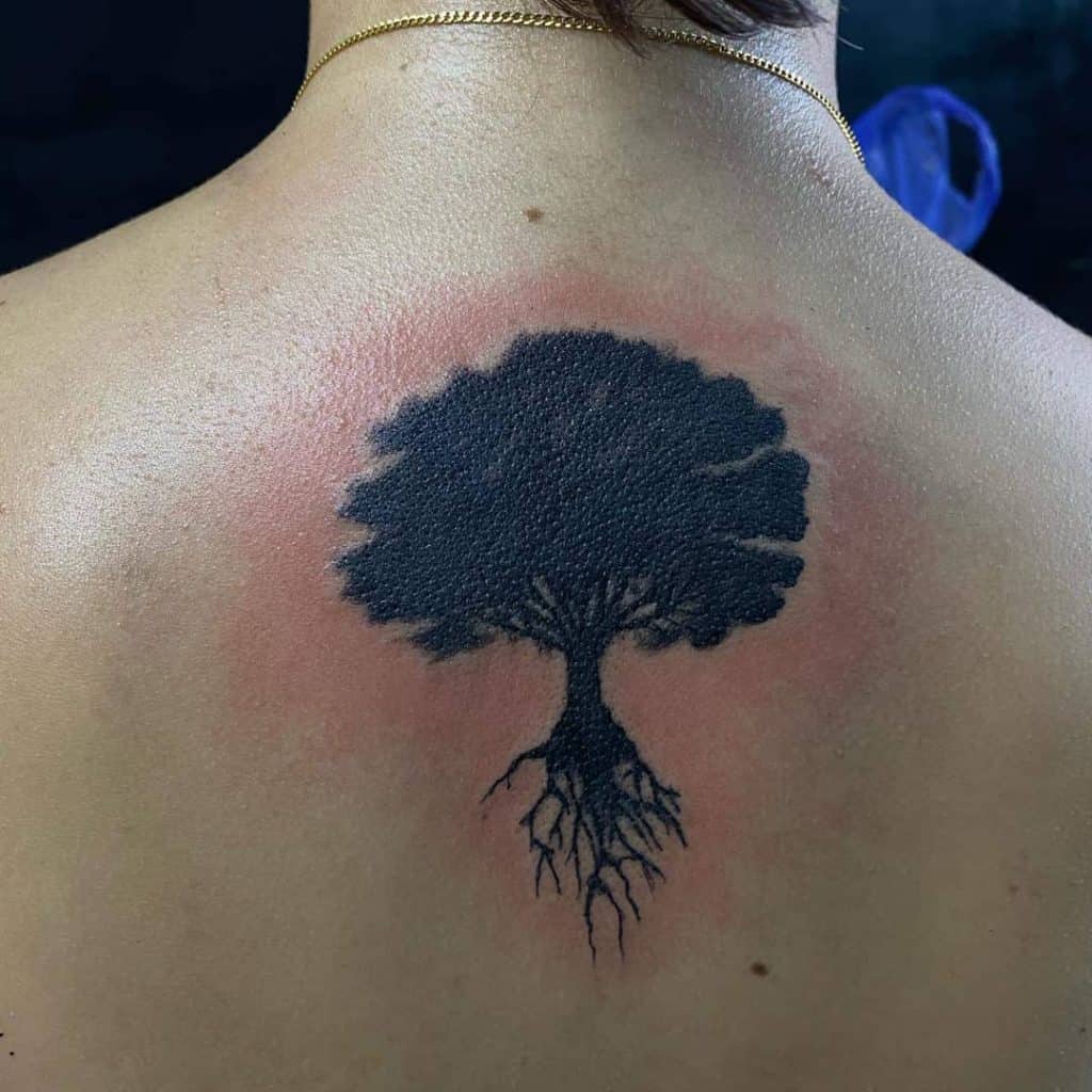 Family Tree Tattoo On Back 1