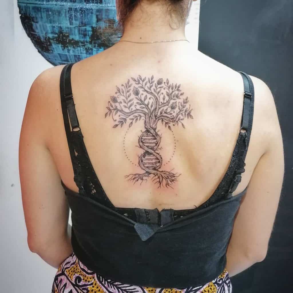 Family Tree Tattoo On Back 3