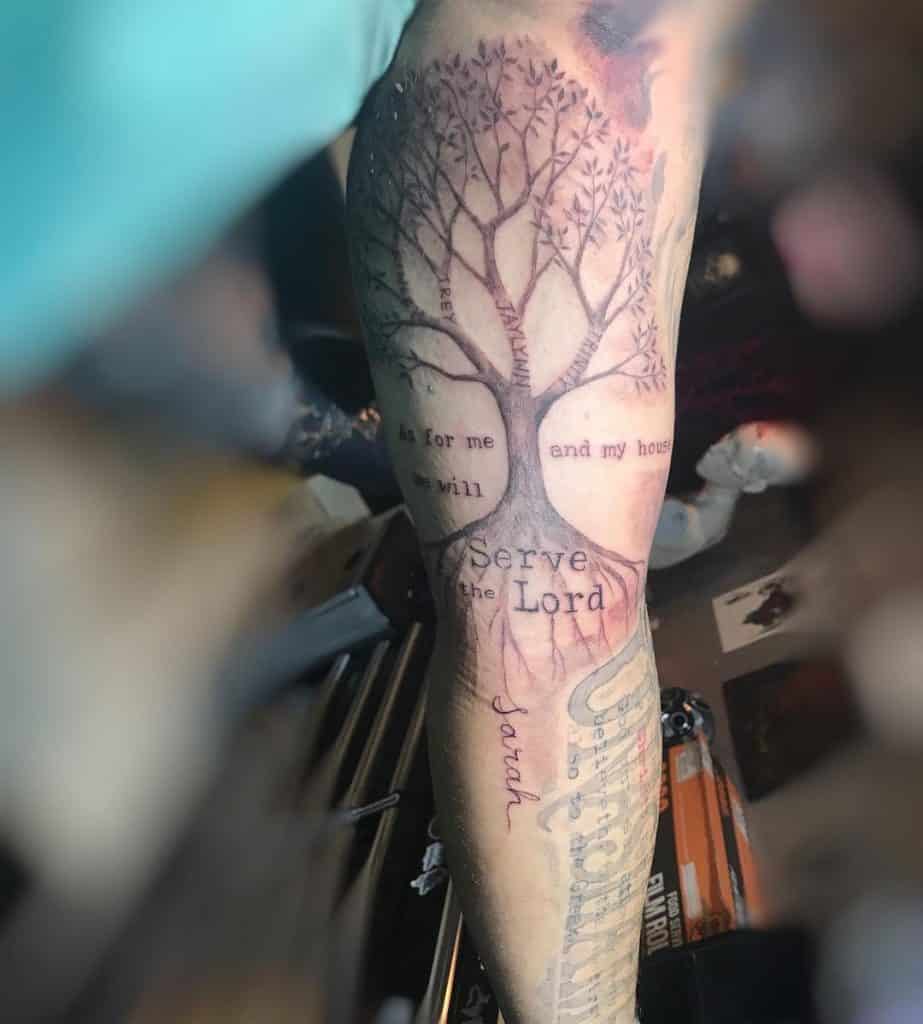 Family Tree Tattoo Sleeve 1