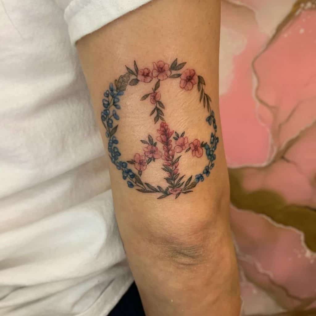 Feminine & Floral Tattoo That Symbolizes Peace