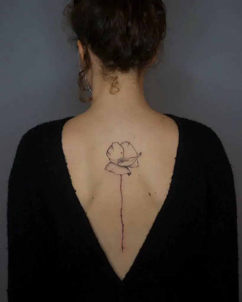 Floral Hand-Poked Tattoo Ideas 5