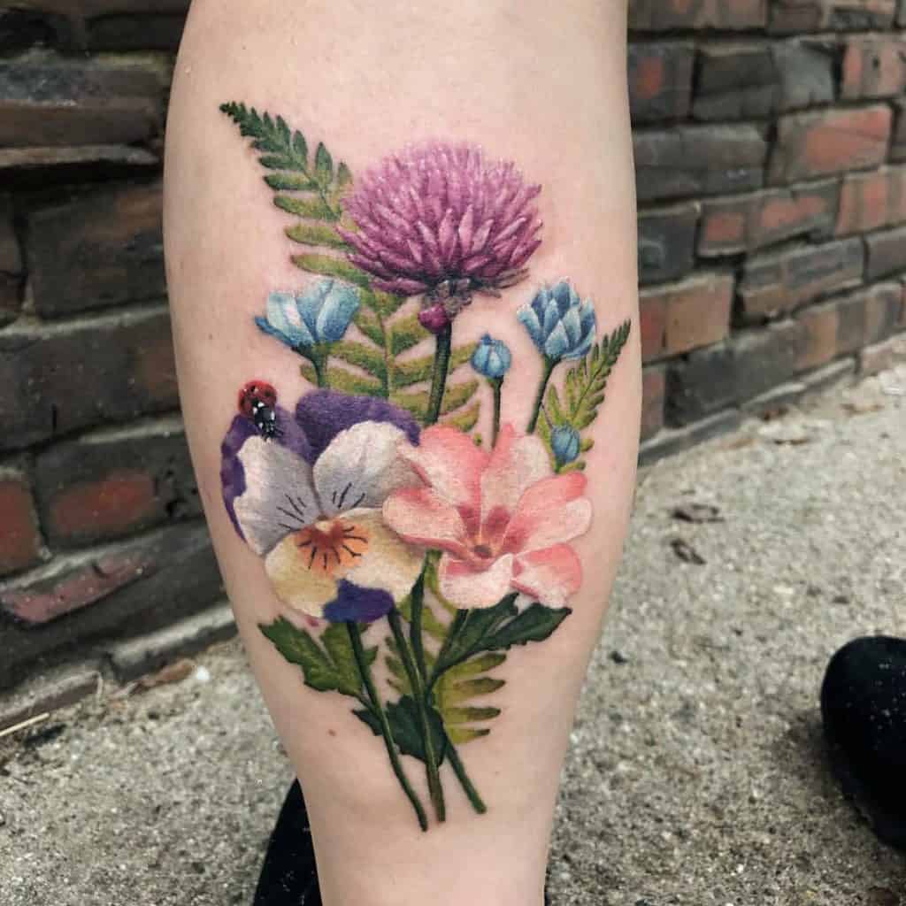 Flower Bouquet Tattoo 3