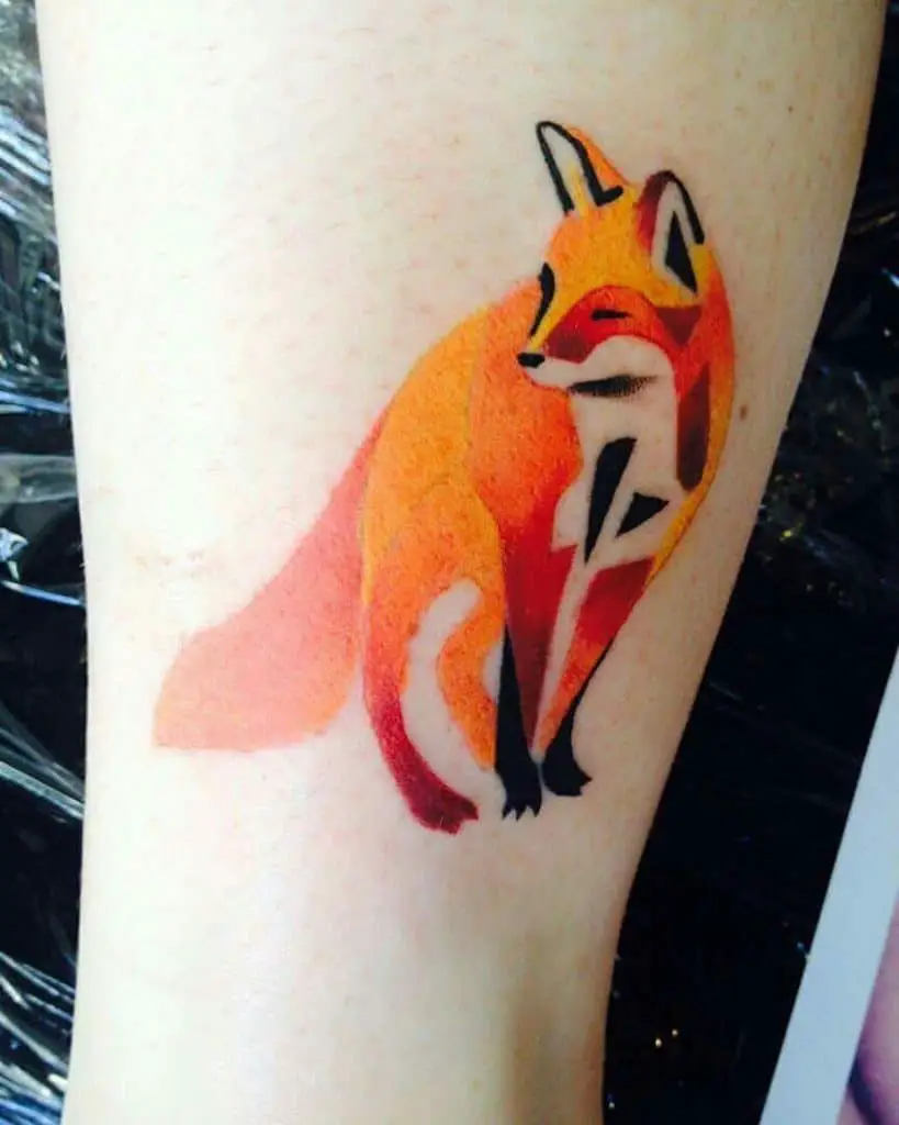 Geometric Fox Tattoo 5