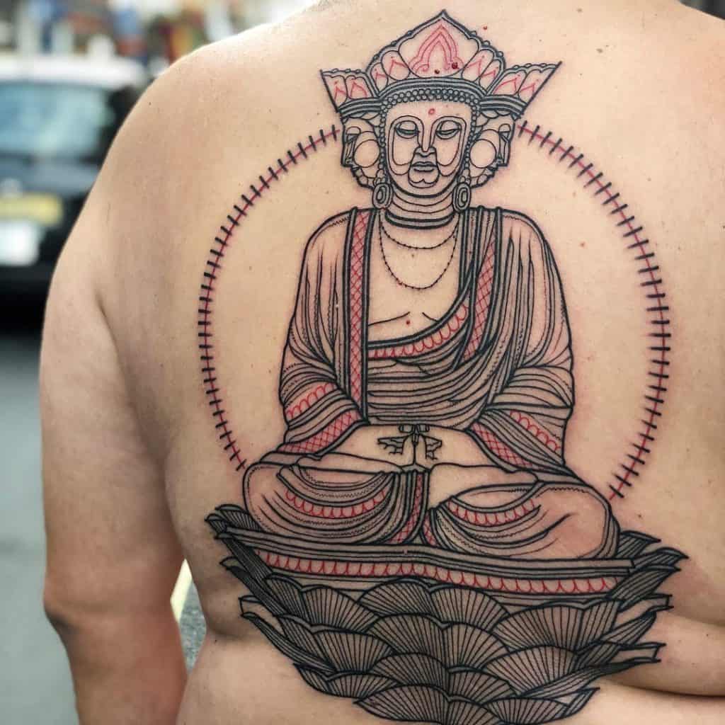 Giant Buddha Peace Over Back 