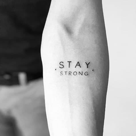 Hand-Poked Quotes and Phrases Tattoo Ideas 1