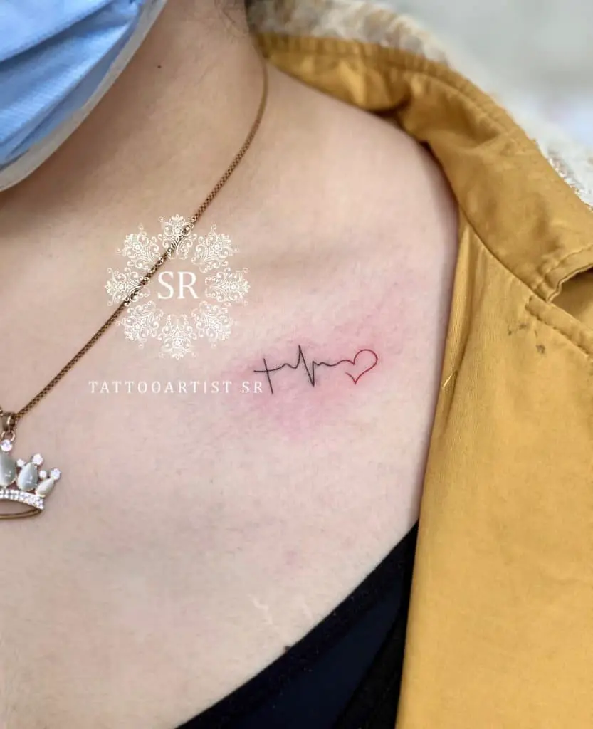 Heartbeat Minimalist Tattoo 2
