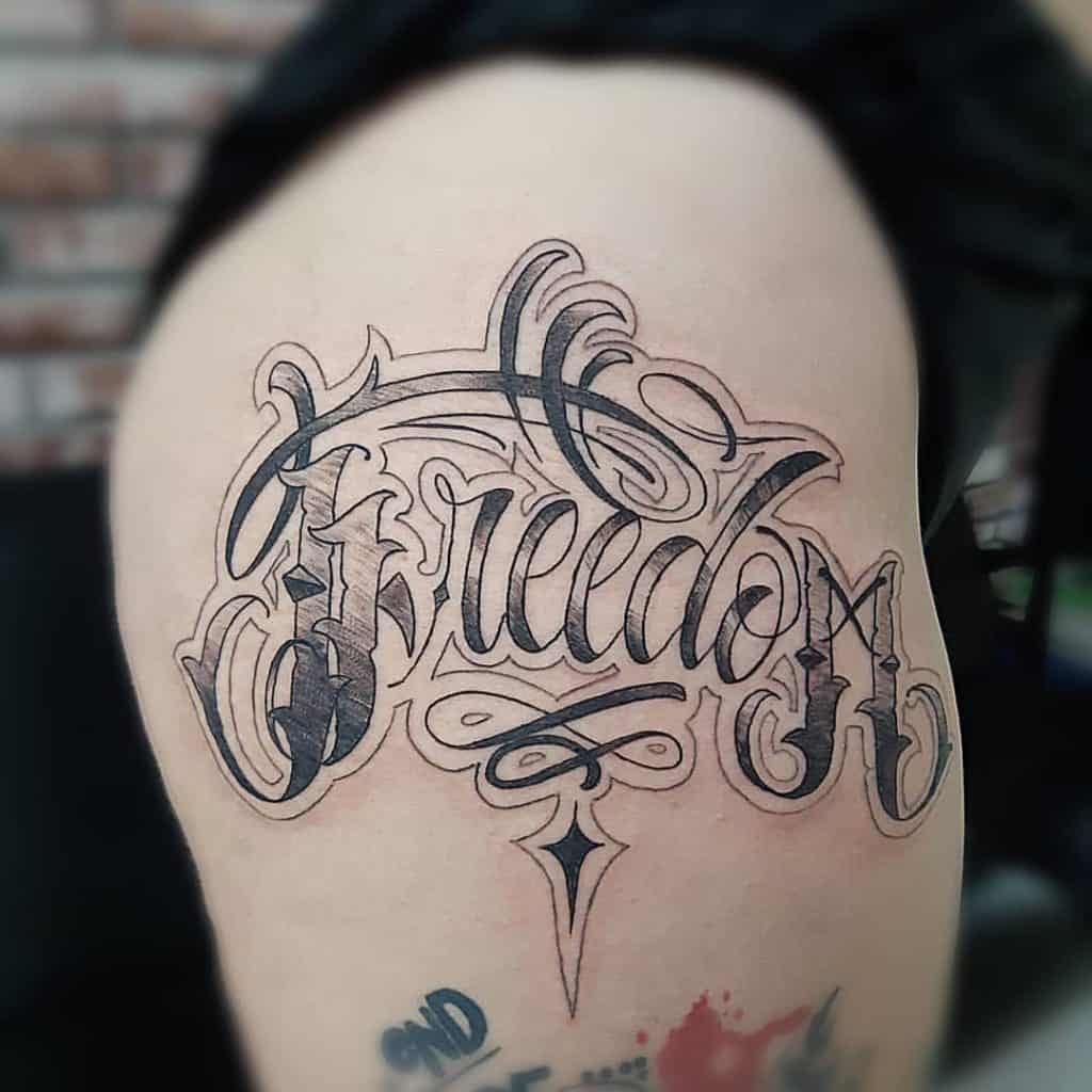 How do I find the right font for my freedom tattoo 1