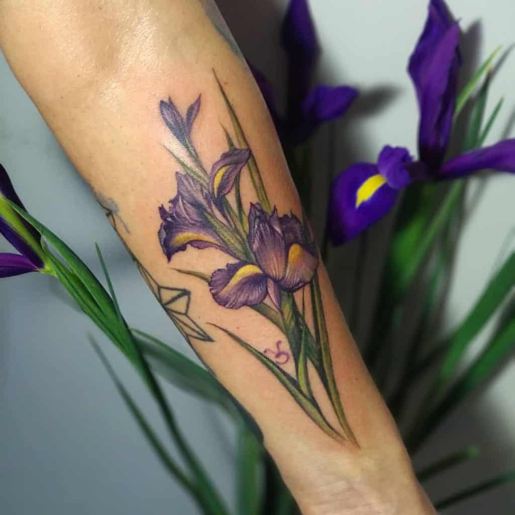 Iris Flower Tattoo 2