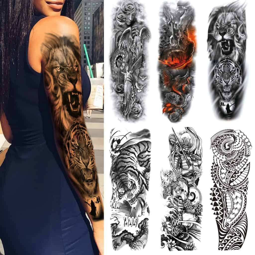 Leoars Extra Large Sleeve Temporary Tattoos Full Arm Tattoo Sleeves Fake  Sleeve Tattoo Stickers for Men Women 6Sheet  Amazonin Beauty