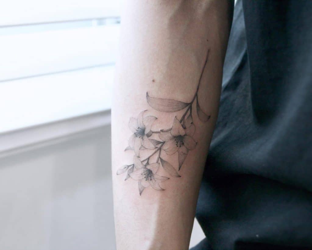 Lily Flower Tattoo 3
