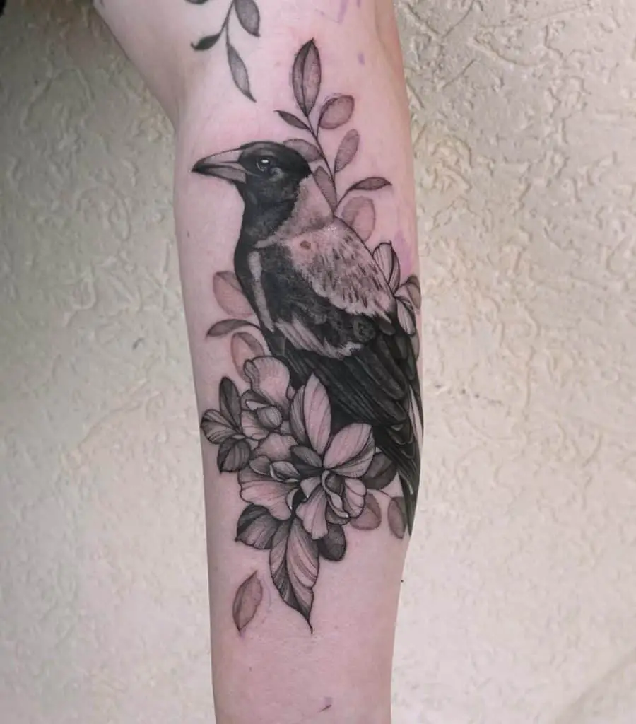 Magpie Bad Luck Tattoo 2