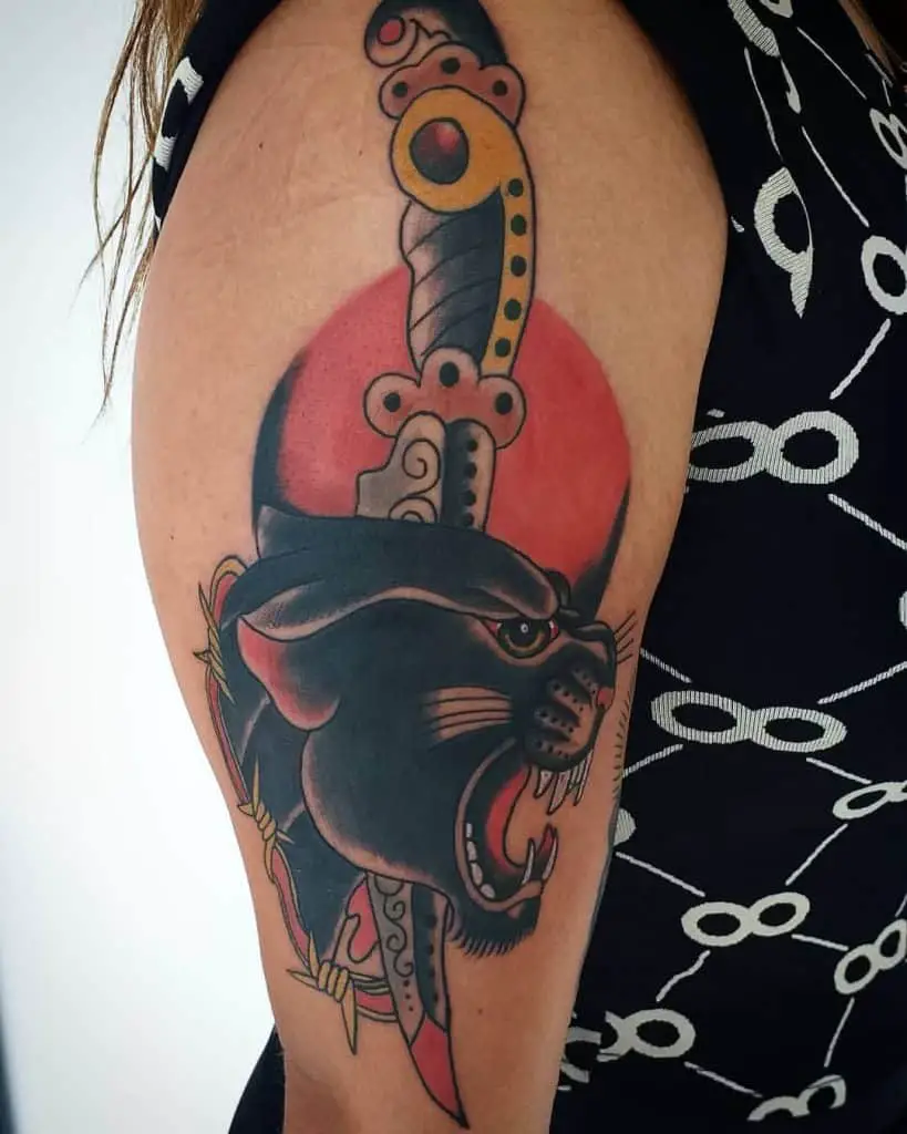 Middle Age Panther Tattoo